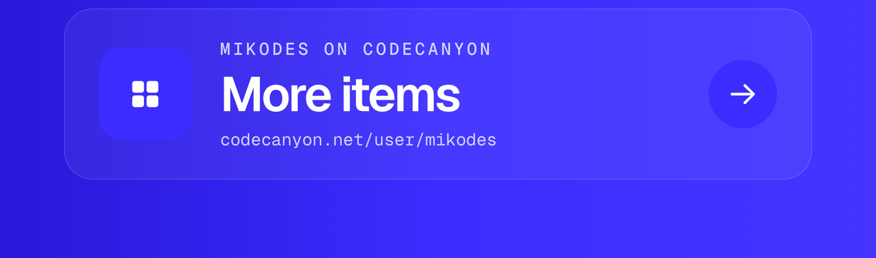 See more MIKODES source-code items on CodeCanyon